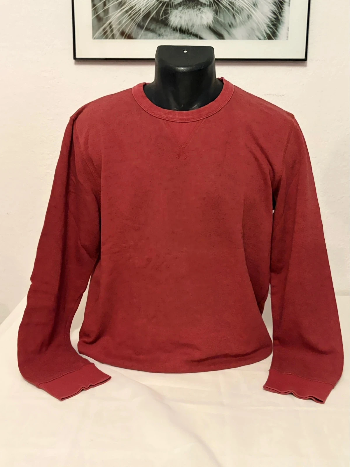 Moletom redondo vermelho tijolo mesclado Selected Homme 100% algodão masculino L – photo 2